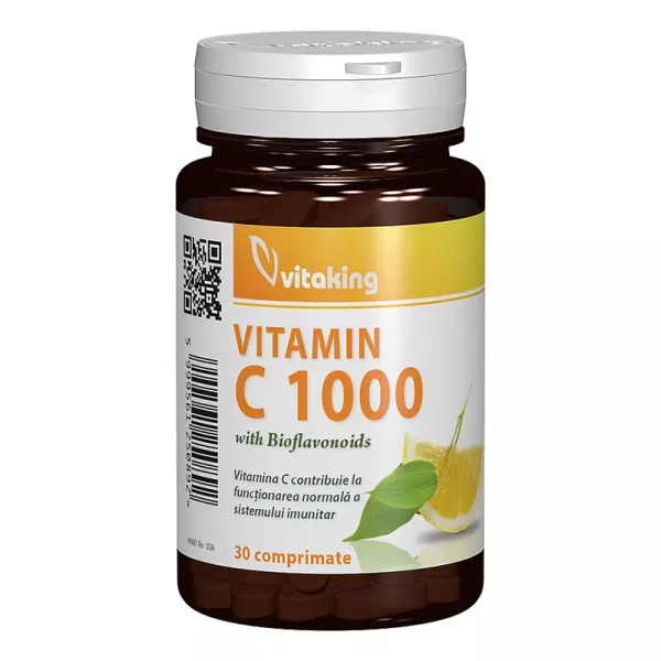 Vitamina C 1000 Mg Cu Bioflavonoide Acerola Si Macese 30 Comprimate